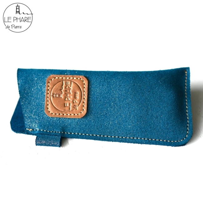 Etui à lunettes en cuir