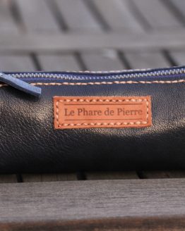 Trousses à crayons cuir rouge et bleu marine [TàC (39)