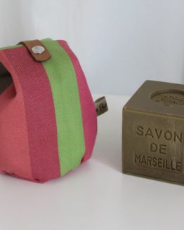 [Tà.S 01] Trousses à savon toile basque rose et vert (6)