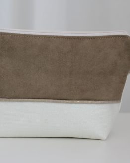 [Tm.20 13] Trousse évasée simili swaro champagne et suédine kaki (1)_resultat